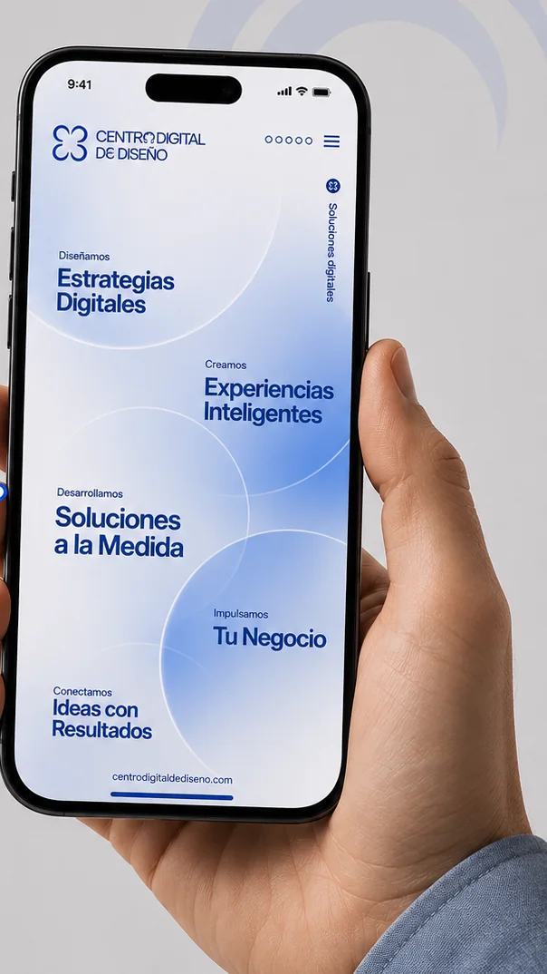 Teléfono mostrando un flujo automatizado: bienvenida, respuestas, asignación, seguimiento y conversión.